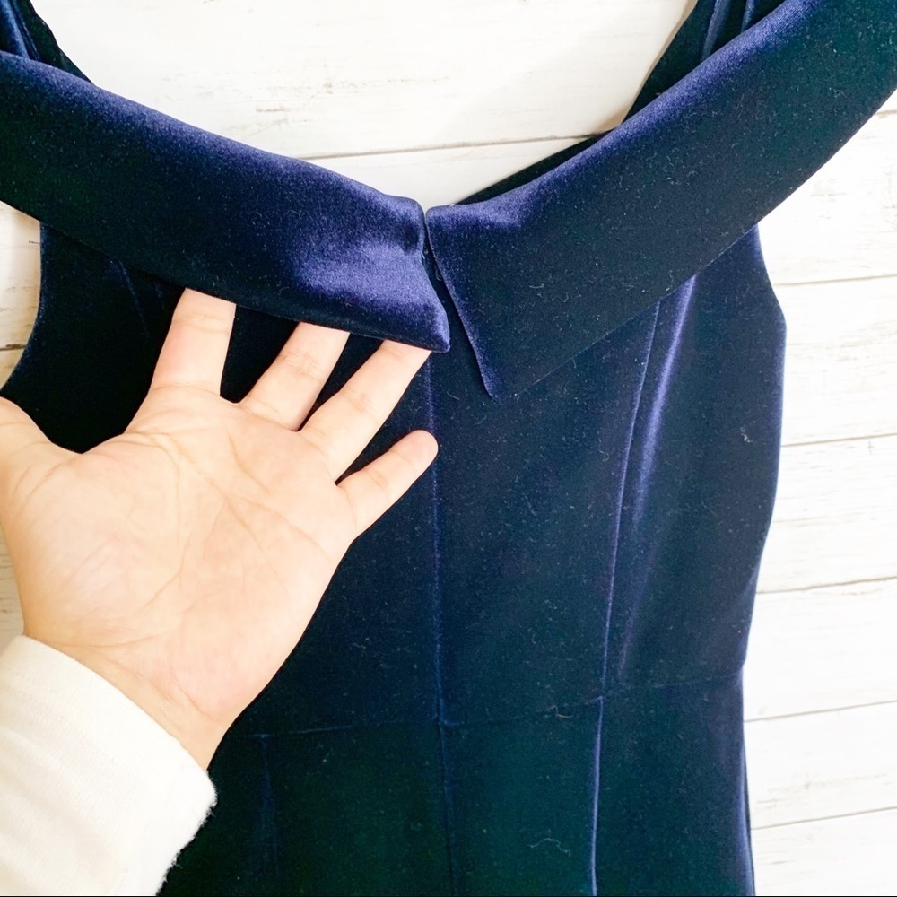 Vince Camuto Navy Off-Shoulder Midi Dress - Picture 4 of 8